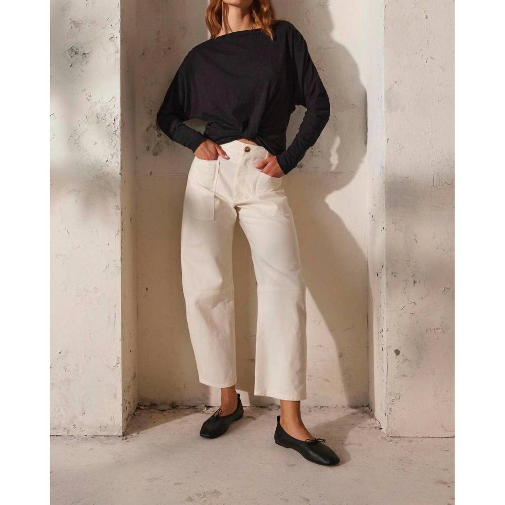 NEW VELVET BY GRAHAM & SPENCER brylie pant shale in ivory - Picture 6 of 6